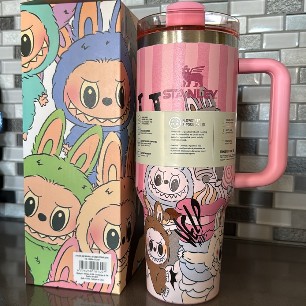 Stanley The Quencher H2.0 Flowstate Tumbler | 40 OZ / Labubu-Help Me / BRAND NEW - Picture 3 of 13